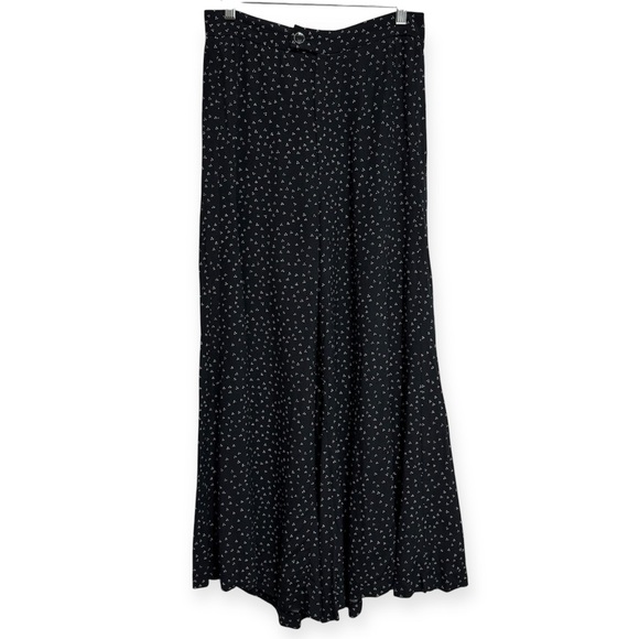 By Anthropologie Micro Dots High Rise Extra Wide Flare Leg Pants - Picture 1 of 10